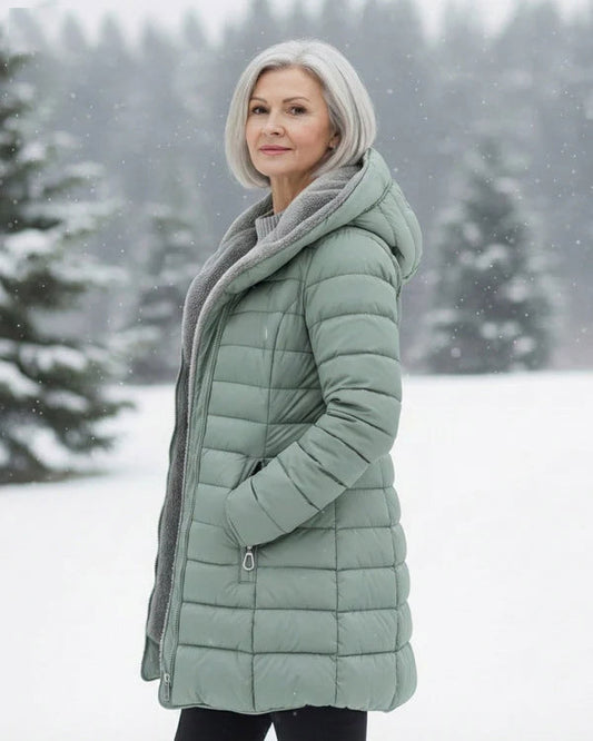 [Ausverkauf] – Gesteppter Mantel mit Fleece-Futter